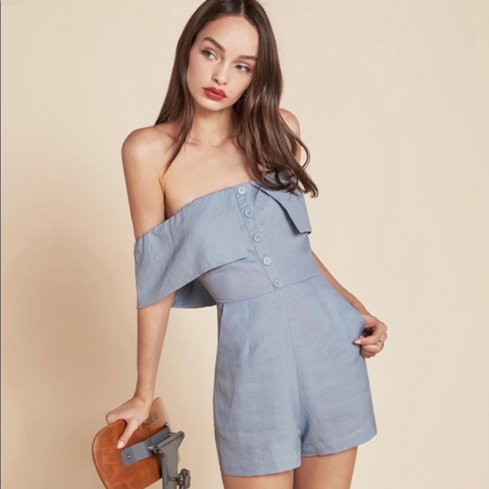 Reformation Baby Blue “Frankie” Romper